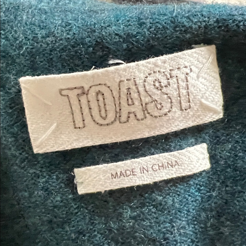 TOAST Wool and Cashmere Blue V-Neck Sweater Small - Picture 7 of 8